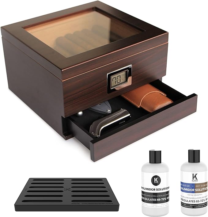 CASE ELEGANCE Renzo Glass Top Humidor