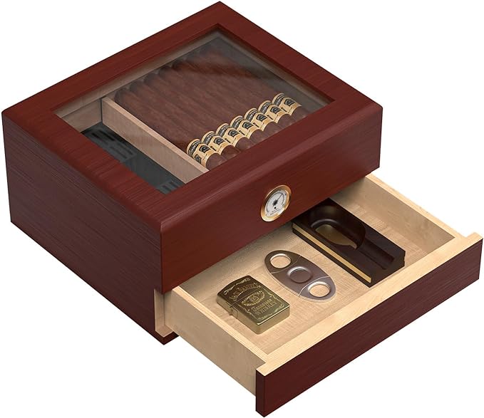 Handcrafted Cigar Humidor with Humidifiers