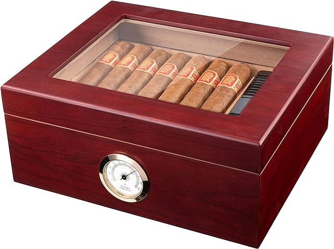 Cigar Humidor with Glass Top