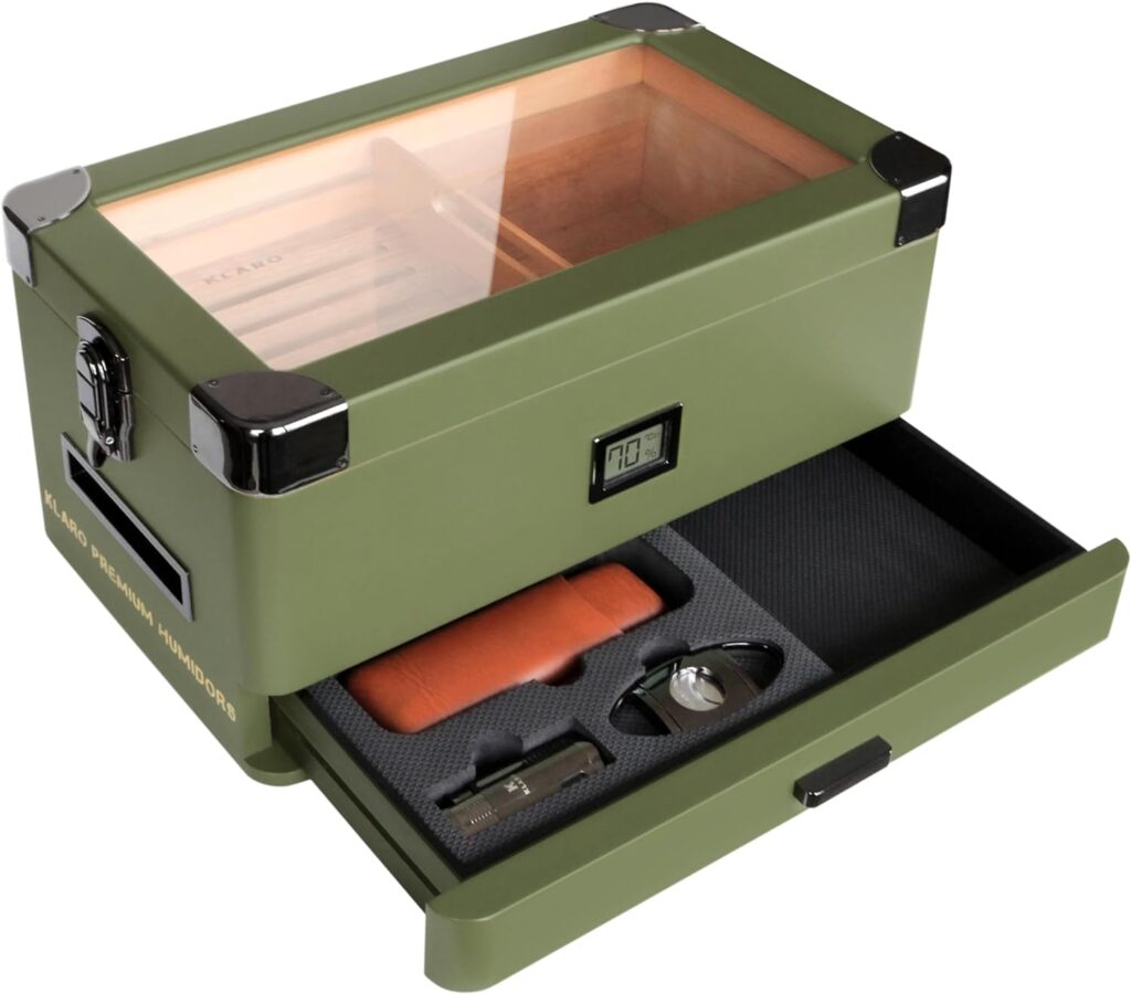 CASE ELEGANCE Military Cigar Humidor