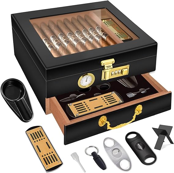 TRBIHCX Lockable Cigar Humidor