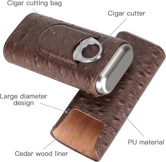 COOL KNIGHT Leather Cigar Case