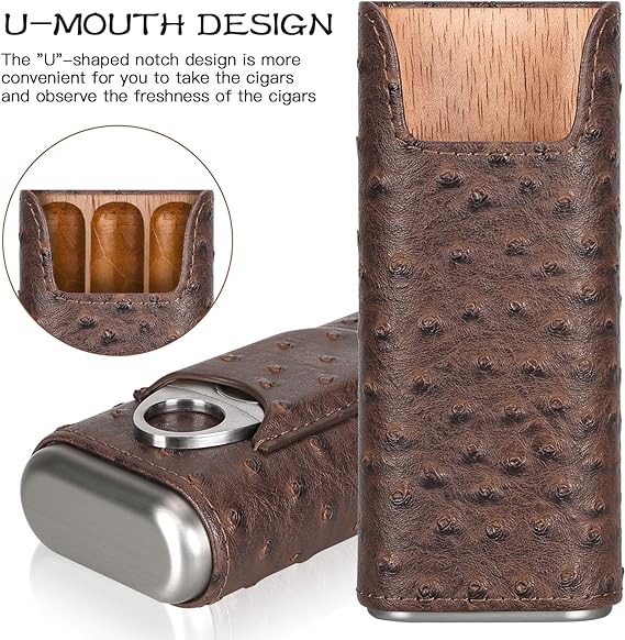 COOL KNIGHT Leather Cigar Case