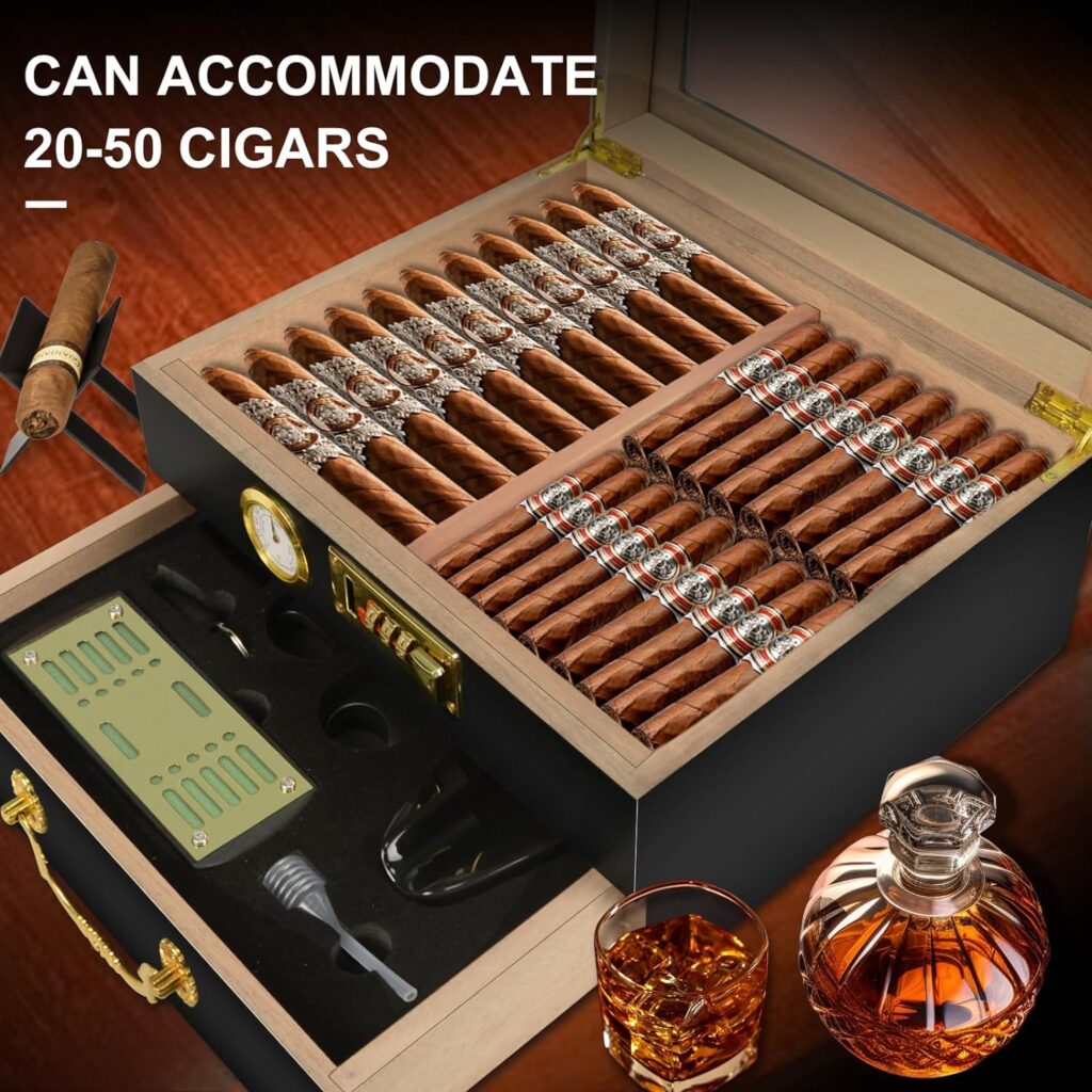 TRBIHCX Lockable Cigar Humidor