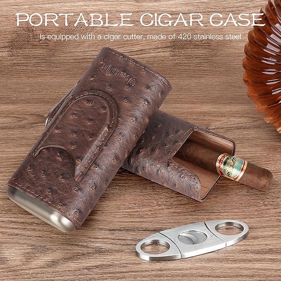 COOL KNIGHT Leather Cigar Case