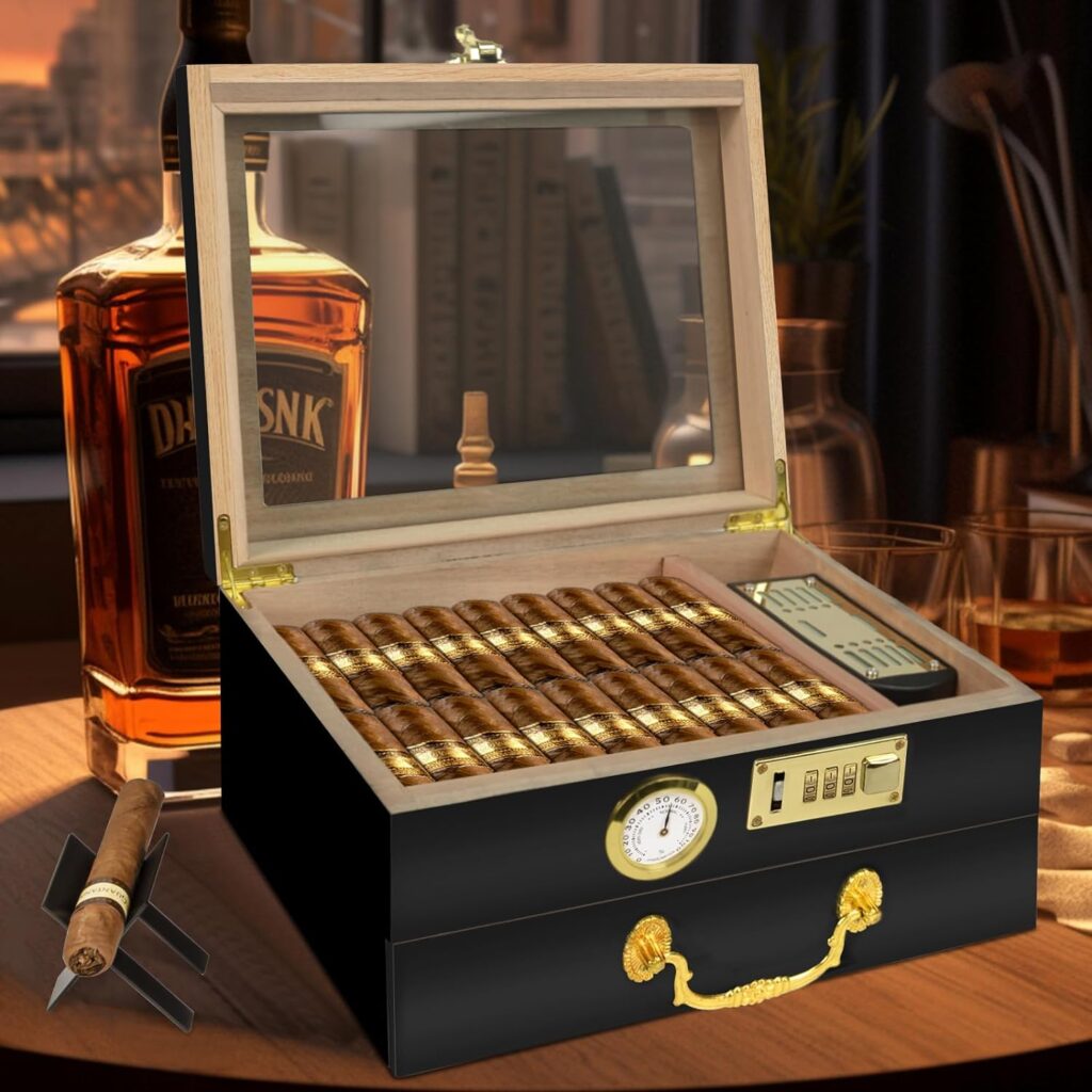 TRBIHCX Lockable Cigar Humidor